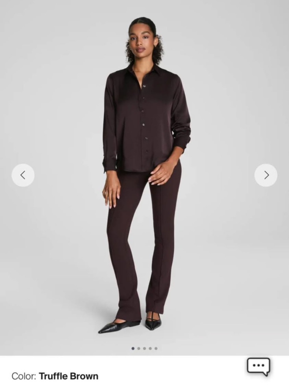 SPANX Dark Brown Micro-Flare Pants Size Medium